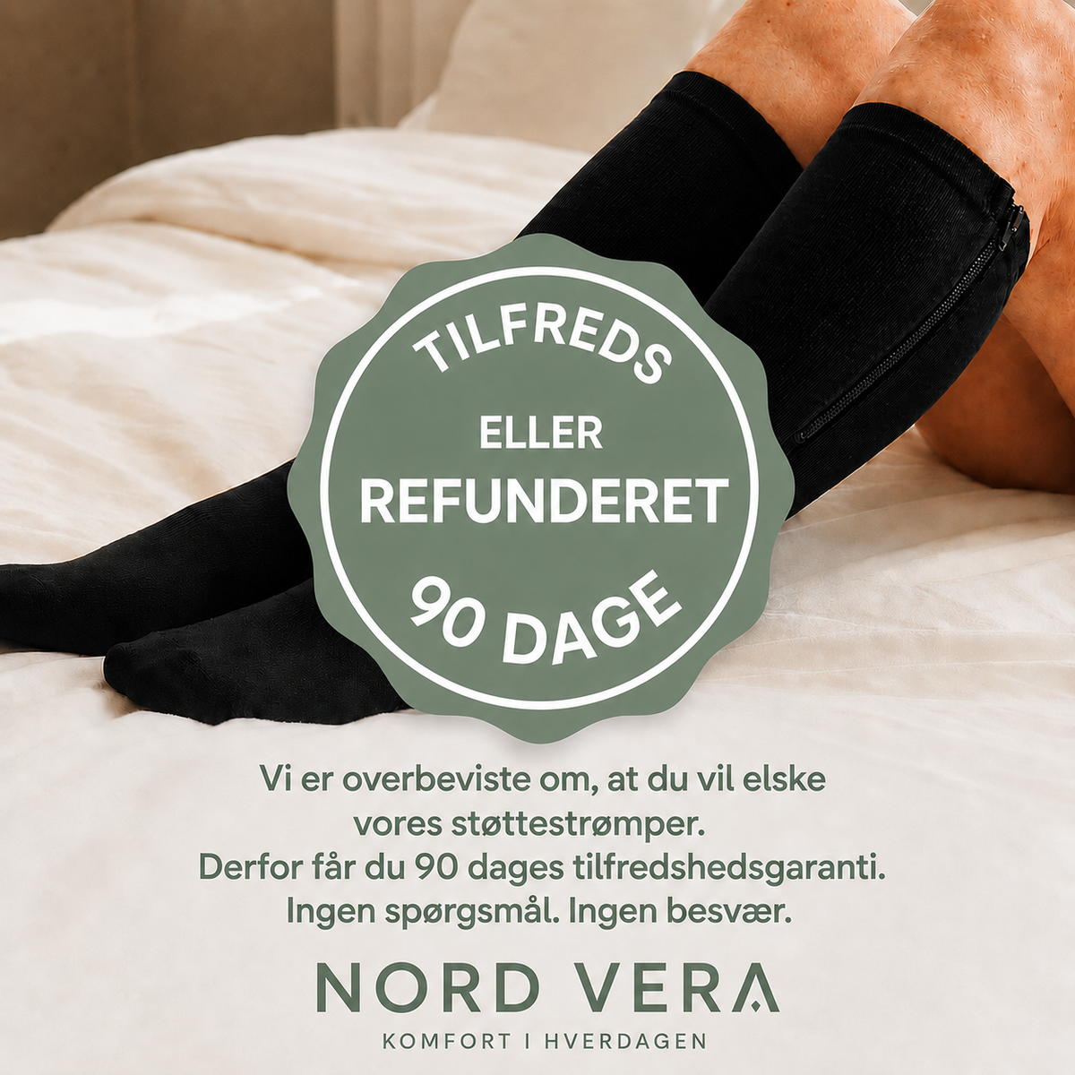 Støttestrømper Med Lynlås